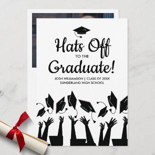Hats off to the Graduate Graduation Party Photo Invitation