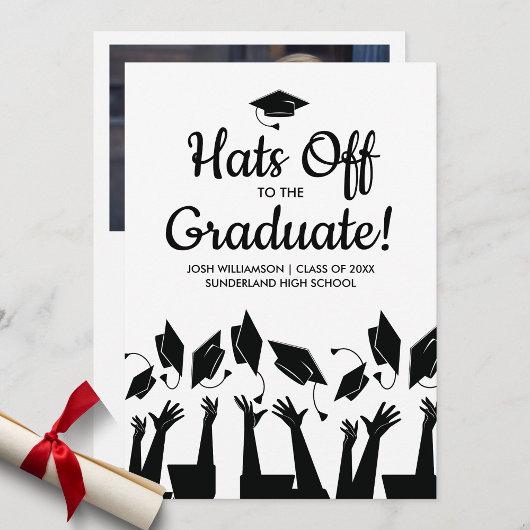 Hats off to the Graduate Photo Graduation Party Invitation