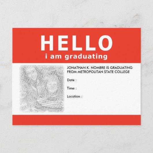 hello, i am graduating : announcement / invitation