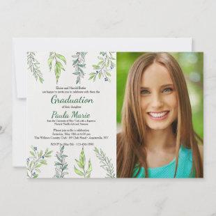 Herbalist Photo Graduation Invitation