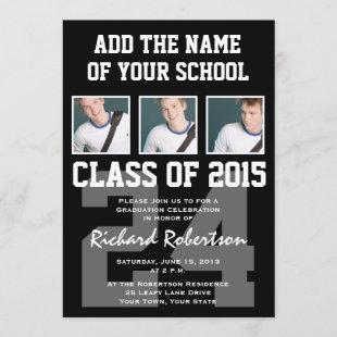 High School Athlete Graduation Class of 2015 Invitation
