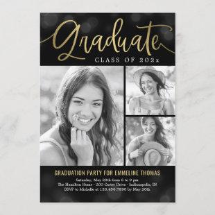 Hip Bokeh EDITABLE COLOR Graduation Invitation