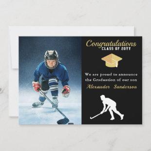 Hockey player Photo graduation class of 2022  Announcement