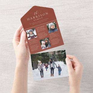 Holiday newsletter family update Christmas card