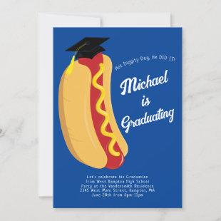 Hot Dog Graduation Party Invitation