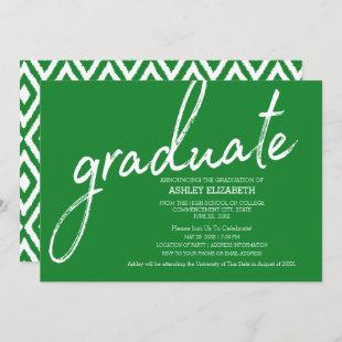 Ikat Modern Graduation Announcement Invite