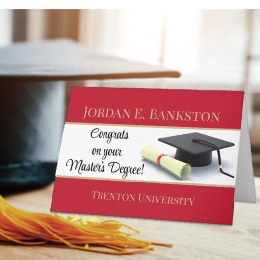 Impressive Master's Degree! Graduation  Card