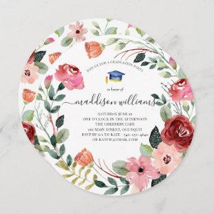 In Bloom | Blush Floral Graduation Party Invitation