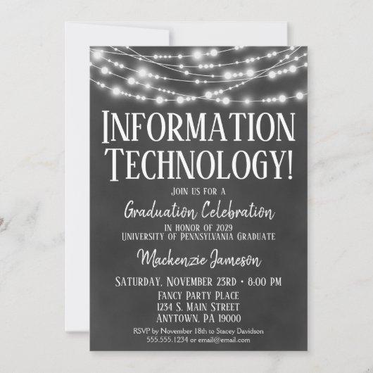 Information Technology Graduation Party Invitation