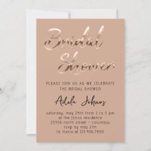 Instant Download Bridal Shower Party Rose Gold Invitation