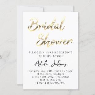 Instant Download Bridal Shower Script White  Invitation