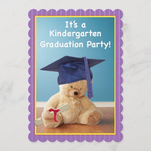 Invitation Kindergarten Graduation Party, Teddy Be
