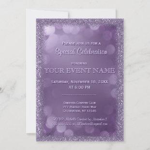 Invitation Template | Purple Glitter