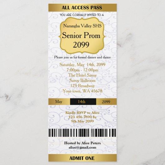Invitation Ticket Prom Trend,any occasion,easy DIY