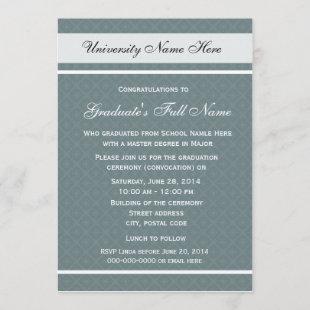 Invitations for graduation ceremony (convocation)