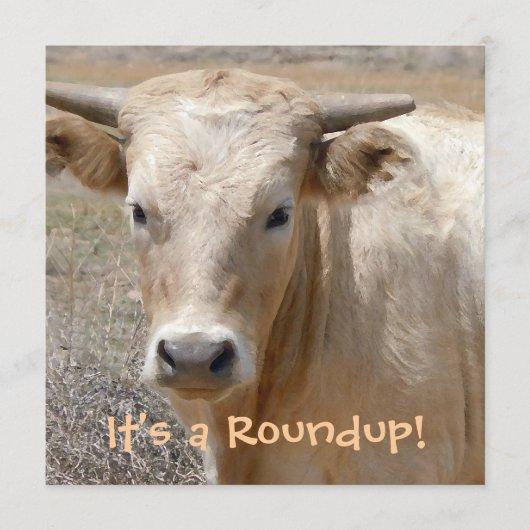 It's a Roundup! Cattle - Western Style Celebration Invitation