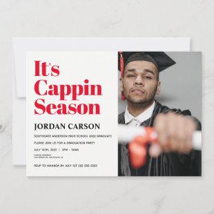 It's Cappin Season Graduation Party Invitation