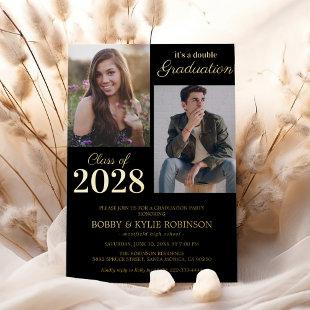 Joint Graduation Real Gold Foil Invitation