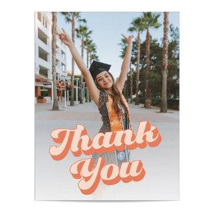 Just Peachy Retro Graduation Thank You Card