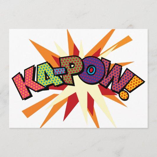 KA-POW Fun Retro Comic Book Pop Art Invitation
