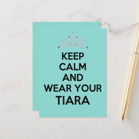Keep Calm Wear Your Tiara Celebration Party Announcement Postcard