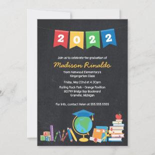 Kids Elementary Graduation Celebration  Invitation