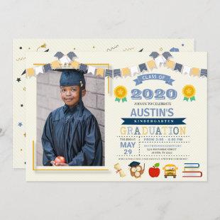 Kids School Graduation Photo Invitation