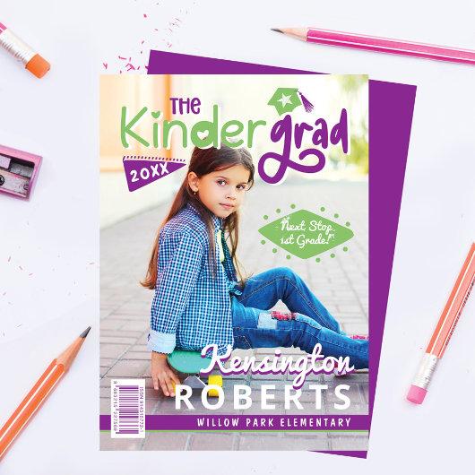 Kinder Grad Fun Kindergarten Photo Magazine Cover Announcement