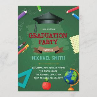 Kindergarten Graduation party invitation