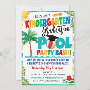 Kindergarten Graduation Pool Party Invitation