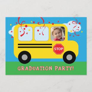 Kindergarten or Preschool Graduation Photo Invitat Invitation