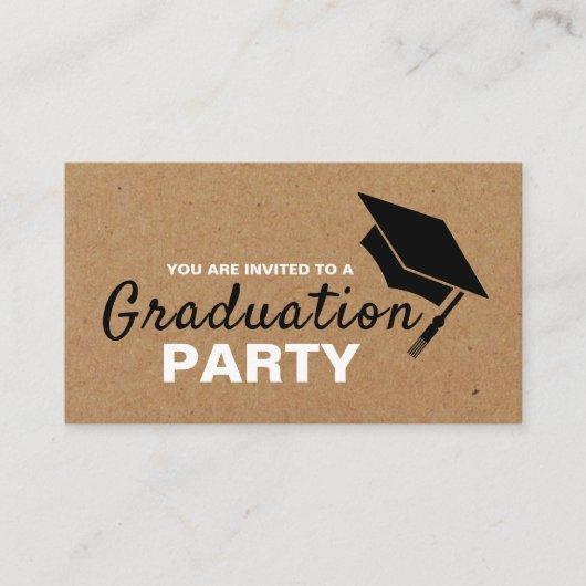 Kraft Paper Effect, Graduation Party Ticket Invite