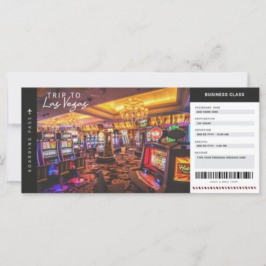 Las Vegas Boarding Pass Travel Vacation Ticket