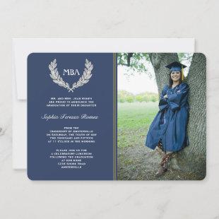 Laurel Wreath Photo Graduation Invitation / Anno