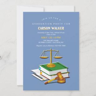 Law and Justice Graduation Party Invitation