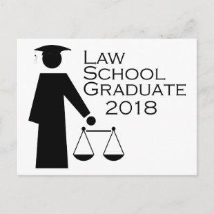 Law School Graduate 2018 Announcement Postcard
