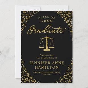 Law School Graduation Announcement Photo Card