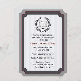 Law School Graduation Invitation