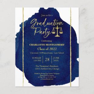 Law School Graduation Party Budget Invitation