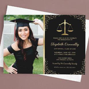 Law School Photo Graduation Party Invitation