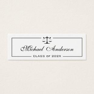Law School Student Name Card Insert Card