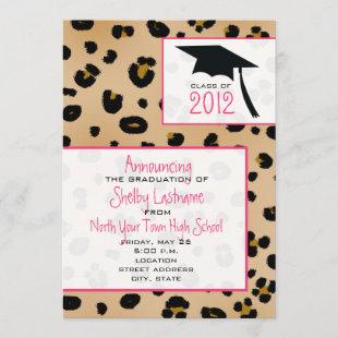 Leopard Print 2012 Graduation Announcement