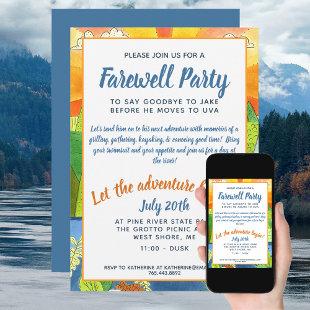 Let the Adventure Begin Farewell Party Invitation