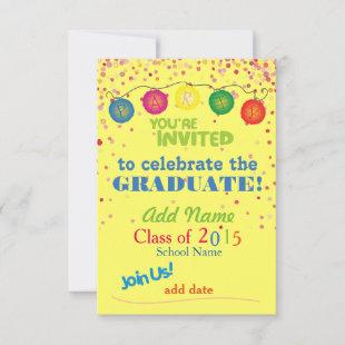 Let the Confetti Fly Graduation Party Invitation