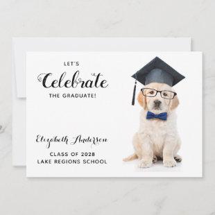 Let's Celebrate Puppy Graduate Graduation Party Invitation