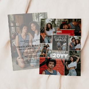 Lets Celebrate the Grads! Photo Collage Graduation Invitation