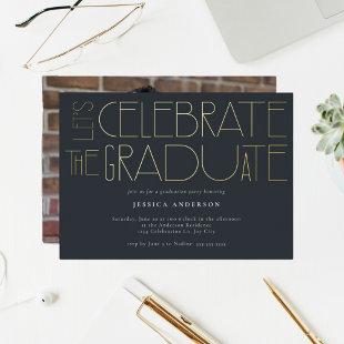Let's celebrate the Graduate 2023 Bold Graduation Foil Invitation