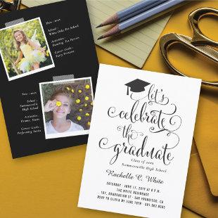 Let's Celebrate The Graduate Classic Grad Party Invitation