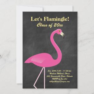 Let's Flamingle Graduation Party - Chalkboard Invitation