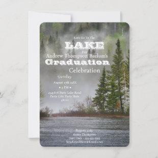 Let's Go To The Lake Graduation  Invitation